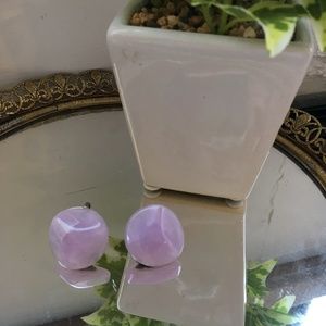 Lavender clip on earrings